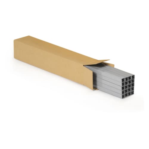 Langer Faltkarton mit Öffnung an Stirnseite, 1-wellig, 800 x 150 x 150 mm