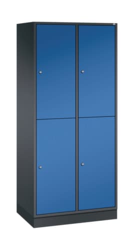 C+P Doppelstöckiger Großraum-Garderobenschrank Intro, Abteilbreite 360 mm