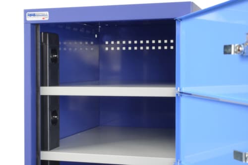 Thurmetall Elektro-Fächerschrank MINI, Ausführung GB, taubenblau/hellblau
