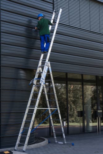 Krause Vielzweckleiter STABILO® Professional +S, 3 x 12 rutschsicher profilierte Sprossen und Stufen