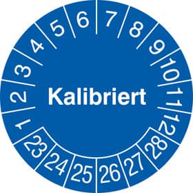 Prüfplakette mit Jahresfarbe