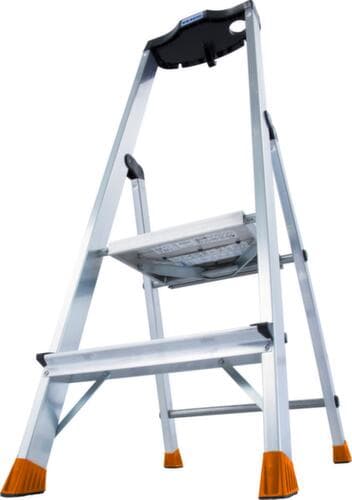Krause Stufenstehleiter PlusLine Monto® Sepuro, 2 extra tiefe Riffelblechstufen