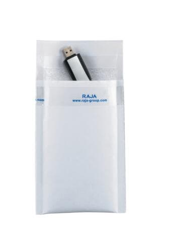 Weiße Luftpolster-Versandtasche aus PE-Schaum
