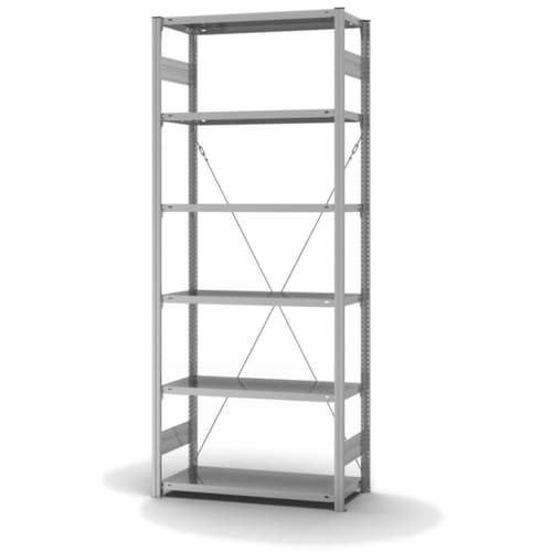hofe System-Steckregal in Standard Bauart, Höhe x Breite x Tiefe 2500 x 1060 x 435 mm, 6 Böden