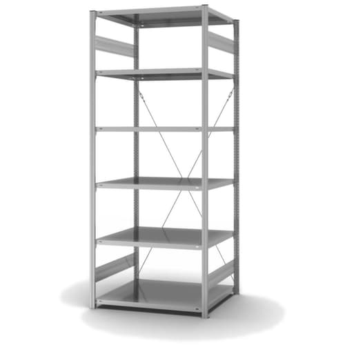 hofe System-Steckregal in Standard Bauart, Höhe x Breite x Tiefe 2500 x 1060 x 835 mm, 6 Böden