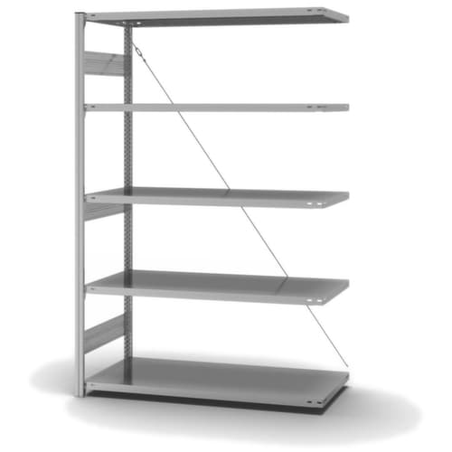 hofe System-Steckregal Anbaufeld, Höhe x Breite x Tiefe 2000 x 1310 x 635 mm, 5 Böden
