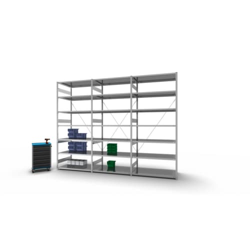hofe System-Steckregal Anbaufeld, Höhe x Breite x Tiefe 3000 x 1310 x 835 mm, 7 Böden
