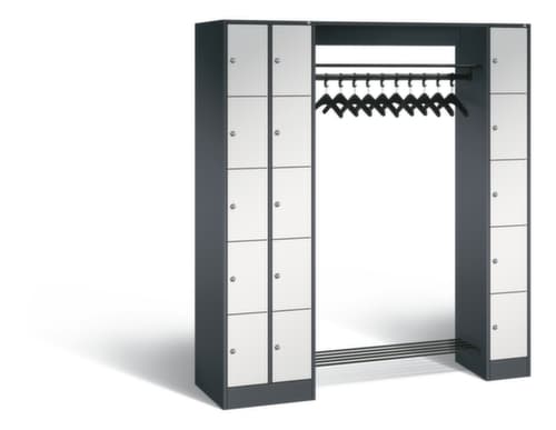 C+P Schließfach-Garderobe Classic mit 15 Fächern, Breite 2100 mm