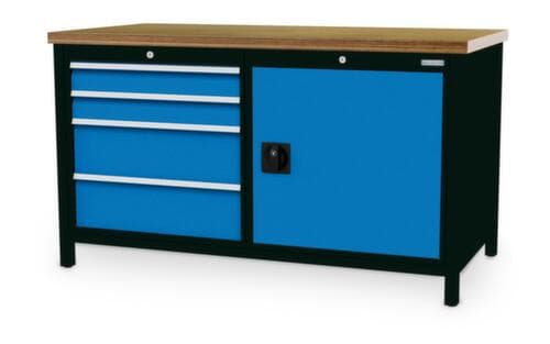 Bedrunka + Hirth Werkbank, 4 Schubladen, 1 Schrank