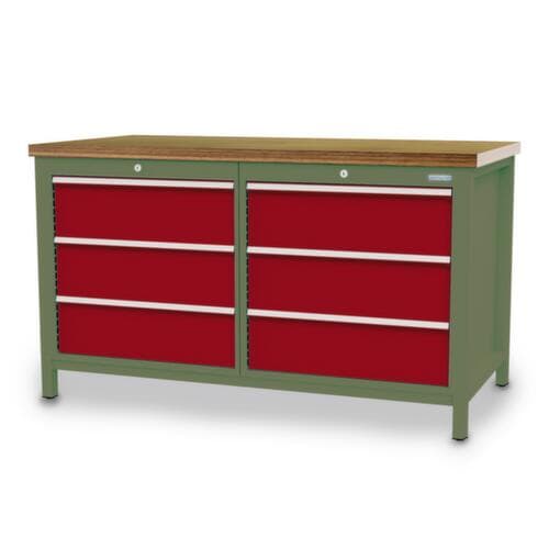 Bedrunka + Hirth Werkbank, 6 Schubladen