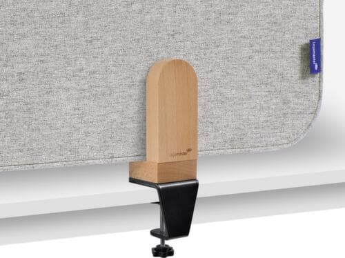 Legamaster Schallabsorbierende Tischtrennwand ELEMENTS, Höhe x Breite 600 x 1200 mm, Wand grau