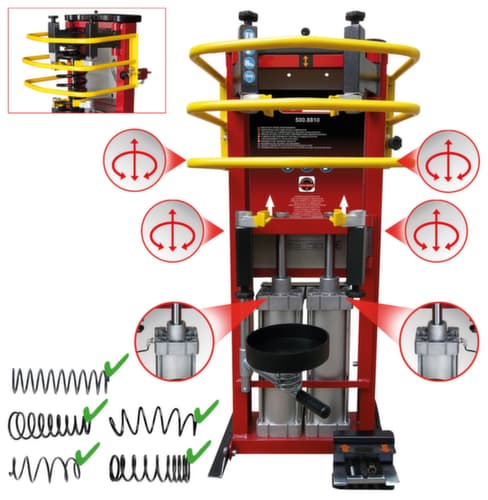 KS Tools Druckluft-Stand-Federspanner mit Doppel-Zylinder