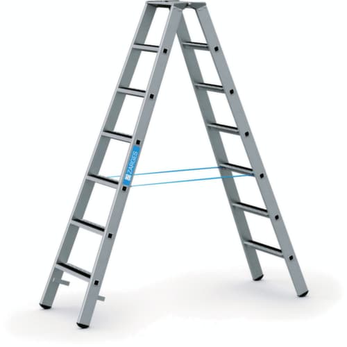 ZARGES Stehleiter R13step B mit rutschsicheren Stufen, 2 x 7 Stufen mit R13-Belag
