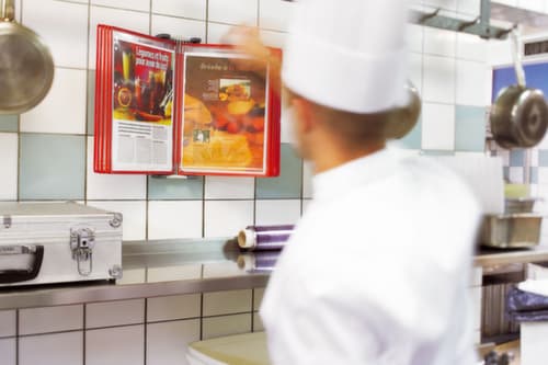 tarifold Sichttafelsystem zur Wandmontage, mit 10 Sichttafeln in DIN A4