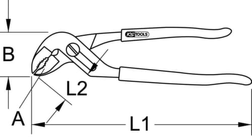 KS Tools BERYLLIUMplus Wasserpumpenzange 250 mm durchgestecktes Gelenk