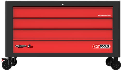 KS Tools PERFORMANCEplus P40 SCHWARZ/ROT Werkstattwagen mit 4 Schubladen