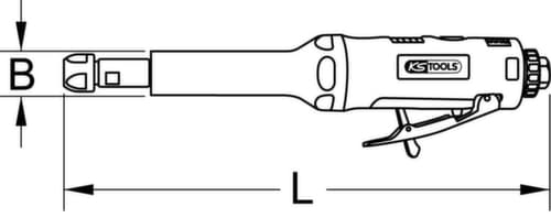 KS Tools Langschaft-Druckluft-Stabschleifer