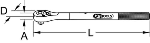 KS Tools 3/4" CHROMEplus Teleskop-Umschaltknarre