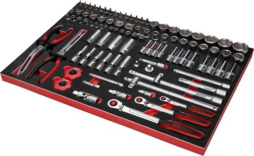 KS Tools Performanceplus Werkstattwagen-Satz P10 mit 397 Werkzeugen für 7 Schubladen