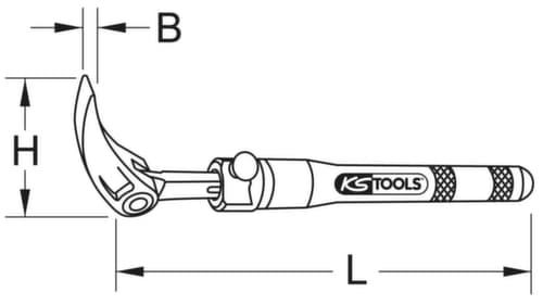 KS Tools Teleskop Gelenk-Rollkopf-Hebeleisen