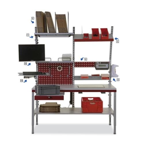 Rocholz Kabelkanal System Flex für Packtisch