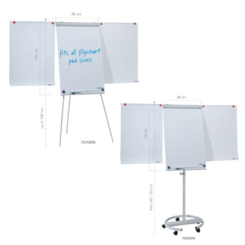 Franken Mobiles Flipchart, Höhe 1800 - 2200 mm