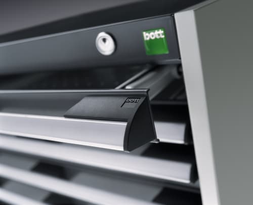 bott Schubladenschrank cubio Grundfläche 800x750 mm, 5 Schublade(n), RAL7035 Lichtgrau/RAL7035 Lichtgrau