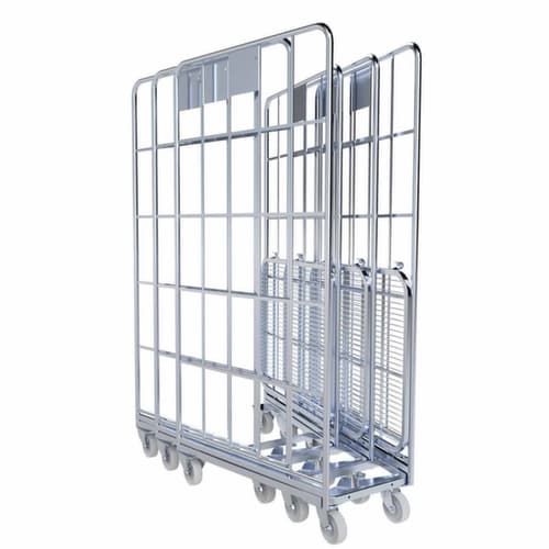 Nestbarer Rollbehälter nestainer® ERGO S, Traglast 500 kg, Länge x Breite 800 x 700 mm
