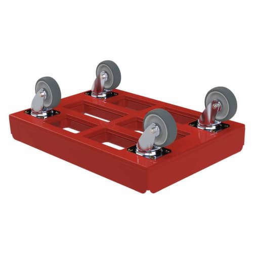Kastenroller für Euronormbehälter, Traglast 300 kg, feuerrot