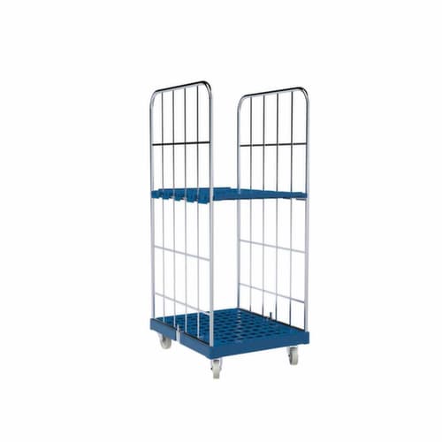 Rollbehälter rolltainer® mit Kunststoff-Plattform LxB 815x682 mm, Traglast 500 kg, Länge x Breite 815 x 682 mm