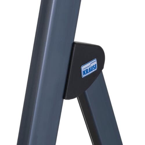 Krause Eloxierte Stufenstehleiter MONTO® SePro S®, 6 rutschhemmend profilierte Stufen