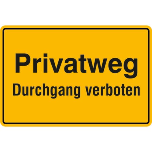 Verbotsschild SafetyMarking®, "Privatweg - Durchgang verboten"