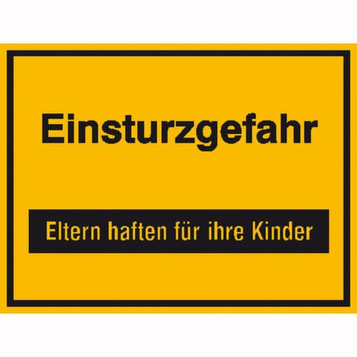 Hinweisschild SafetyMarking® für Baustellen, "Einsturzgefahr"