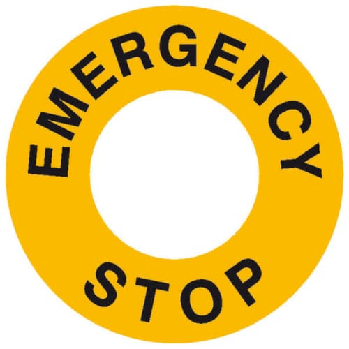 Maschinenkennzeichnung SafetyMarking®, "Emergency Stop"