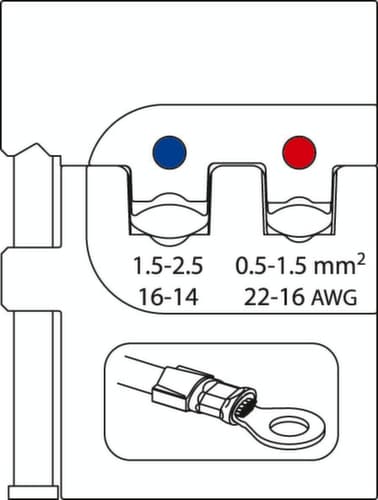 GEDORE S 8140 E Crimp-Zangen-Set ELECTRONIC 4-teilig