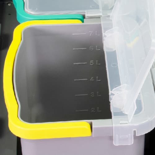 Geschlossener Reinigungswagen VariX - Box compact, 4x6 l Eimer