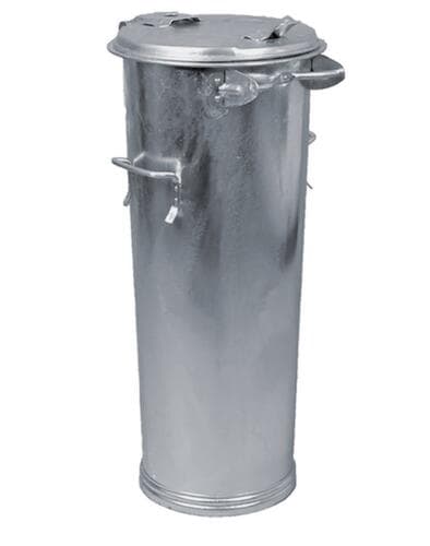 System-Mülltonne aus verzinktem Stahl
