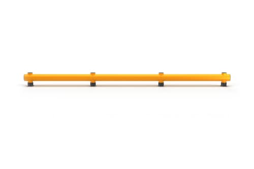 a.m.p.e.r.e. Rammschutz-Barriere Rack Mammut®, Einzelplanke, Länge 6000 mm