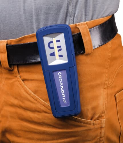 Scangrip Akku-Handleuchte UV-FORM mit ultraviolettem Licht