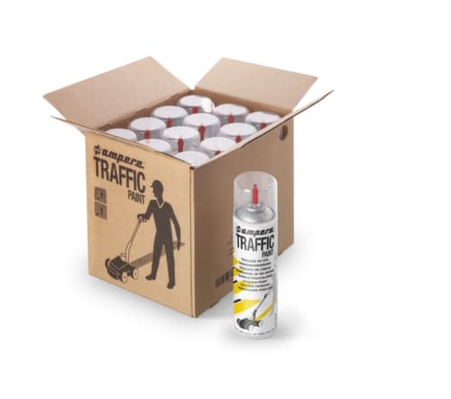 a.m.p.e.r.e. Bodenmarkierset TRAFFIC PAINT® mit 12 Farbdosen, rot