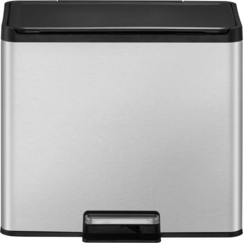 Tretabfallsammler EKO mit fingerabdruckfester Beschichtung, Inhalt 2 x 15 l