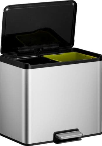 Tretabfallsammler EKO mit fingerabdruckfester Beschichtung, Inhalt 2 x 15 l