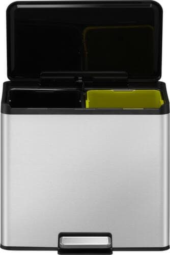 Tretabfallsammler EKO mit fingerabdruckfester Beschichtung, Inhalt 2 x 15 l