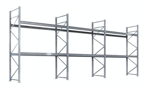 SCHULTE Palettenregal für 18 Paletten, 5965 mm breit, 3 Lagerebenen