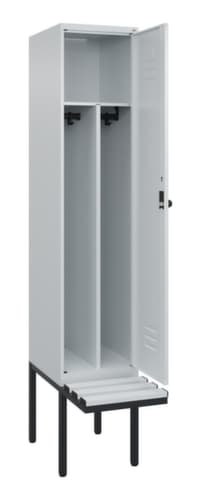 C+P Sitzbank-Spind Classic Plus für Schwarz-Weiß-Trennung, Abteilbreite 400 mm