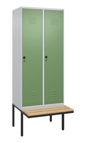 C+P Sitzbank-Spind Classic Plus für Schwarz-Weiß-Trennung, Abteilbreite 400 mm