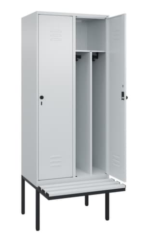 C+P Sitzbank-Spind Classic Plus für Schwarz-Weiß-Trennung, Abteilbreite 400 mm