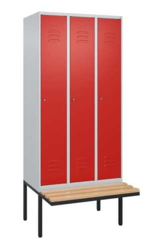 C+P Spind Classic Plus mit Sitzbank, Abteilbreite 300 mm