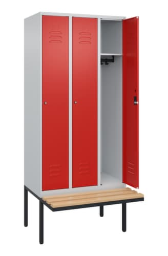 C+P Spind Classic Plus mit Sitzbank, Abteilbreite 300 mm