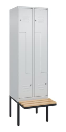 C+P Z-Spind Classic Plus mit untergebauter Sitzbank, Abteilbreite 300 mm